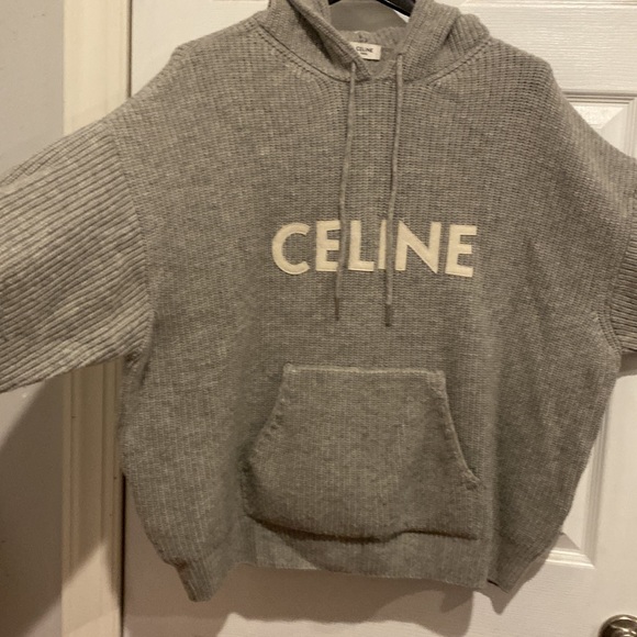 Celine light grey oversized ribbed sweater - Picture 6 of 14